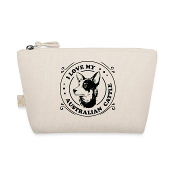 I love my Australian Treibhund gift - Organic Pouch - nature - Front