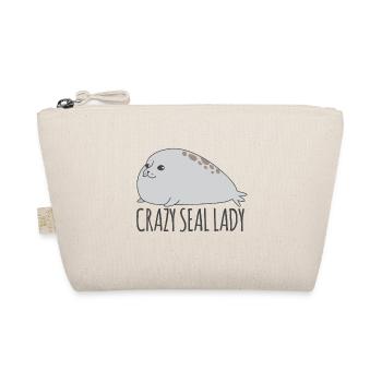 Crazy seal lady plump cute seals - Organic Pouch - nature - Front