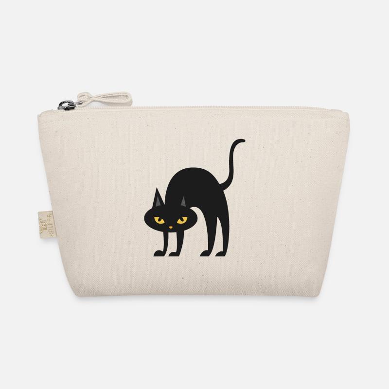 oohh arched back black cat Organic Pouch