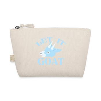 let it goat with blue goat funny pun - Organic Pouch - nature - Front