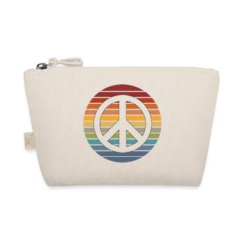 Hippie Shirt Retro | Hippies 60s Peace Gifts - Organic Pouch - nature - Front