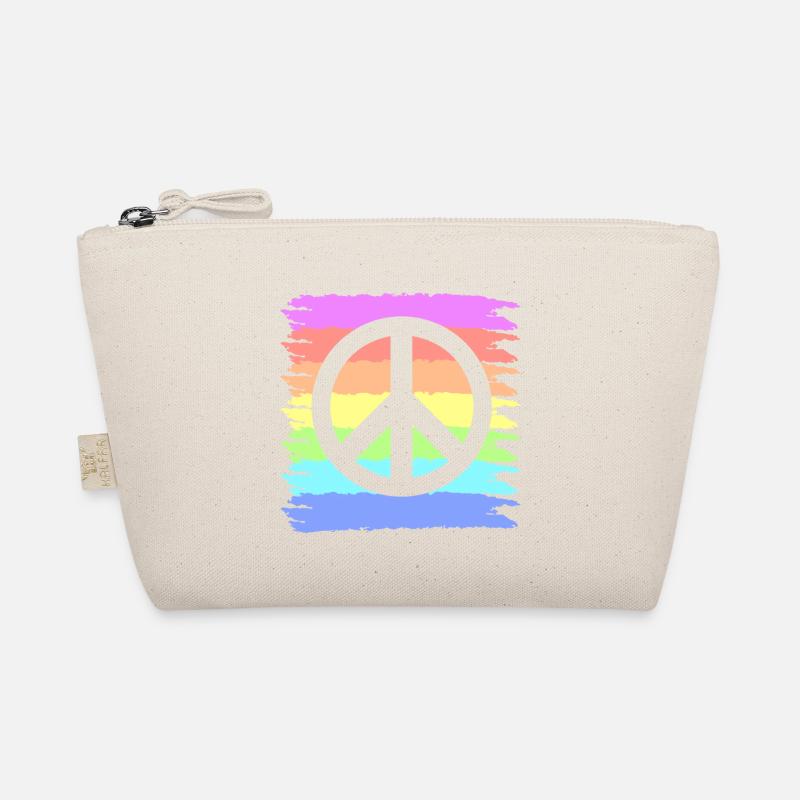 Hippie | Peace-Zeichen Hippies Liebe Geschenkideen - Bio-Täschchen - Natur