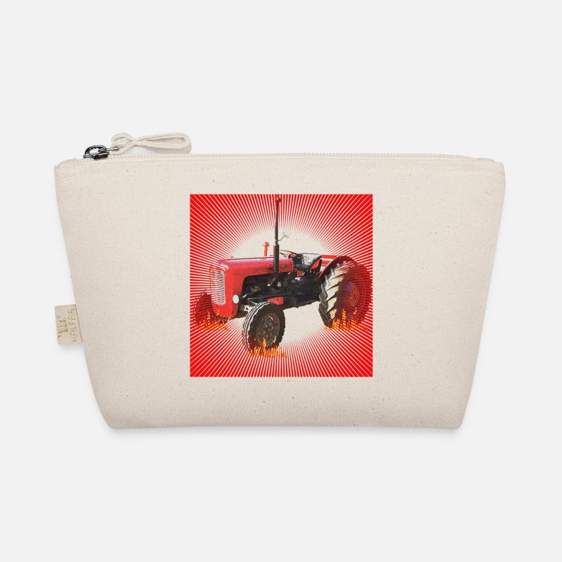 Fire-red tractor in the inferno Organic Pouch