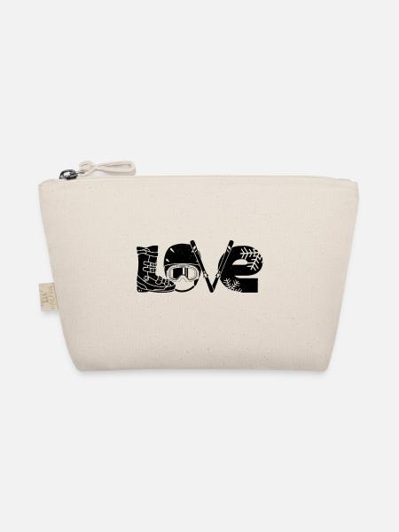 Tee-shirt coureur de ski | Apre ski cadeaux au domaine skiable - Trousse biologique - nature - Devant