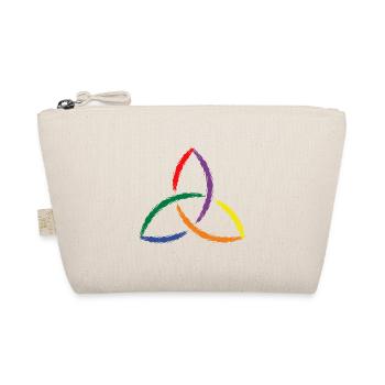 Keltisches Symbol Triquetra Regenbogen - Bio-Täschchen - Natur - Vorne