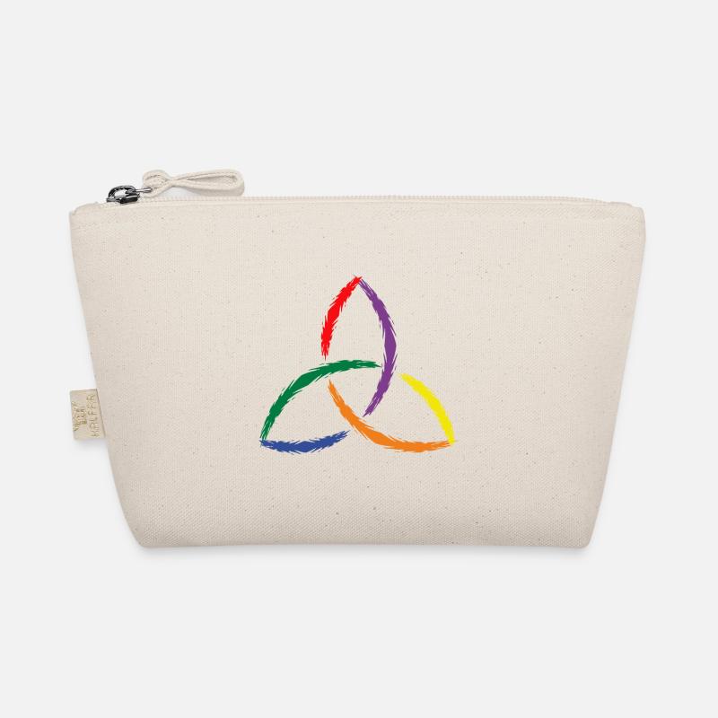 Keltisches Symbol Triquetra Regenbogen - Bio-Täschchen - Natur