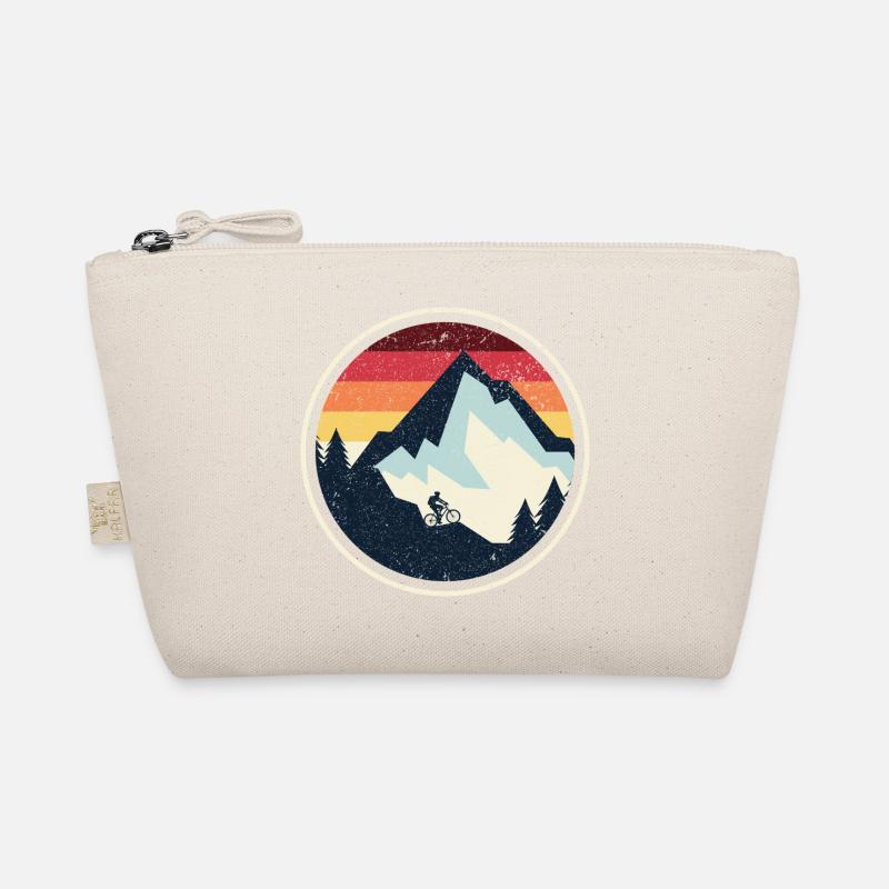 Sunset Peak MTB Silhouette - Bio-Täschchen - Natur