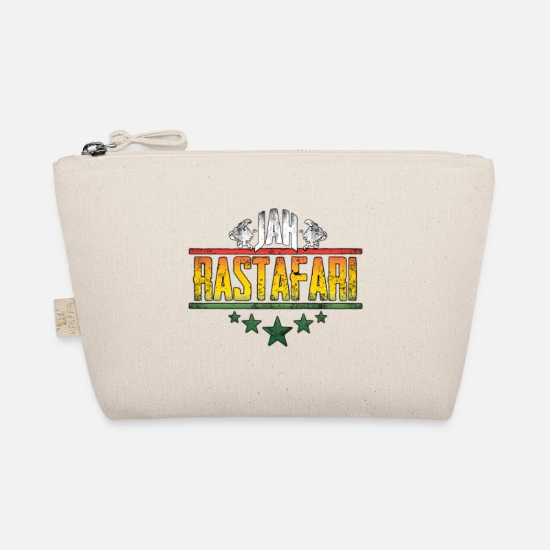 Jah Rastafari Affirmation Design - Bio-Täschchen - Natur