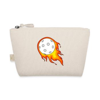 Floorball ball so fast that it burns - Organic Pouch - nature - Front