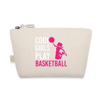 Basketball Cool Girls play basketball gift - Organic Pouch - nature - Front