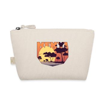 Kenia Design mit Landschaft / Geschenk - Bio-Täschchen - Natur - Vorne