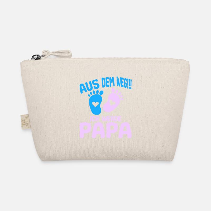 Ich werde Papa T Shirt - Geschenk Werdender Vater - Bio-Täschchen - Natur