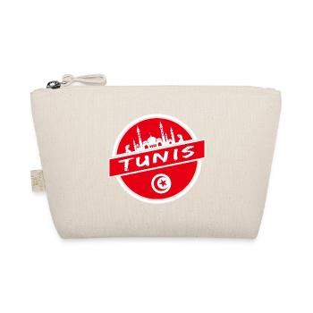 Tunis design with mosque / Tunisia - Organic Pouch - nature - Front