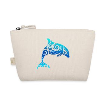 Maori Dolphin Polynesian Tribal Tattoo Gift - Organic Pouch - nature - Front