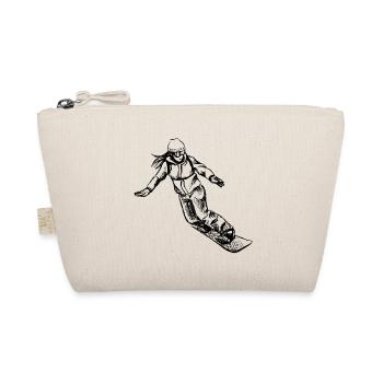 Snowboarderin I - Bio-Täschchen - Natur - Vorne