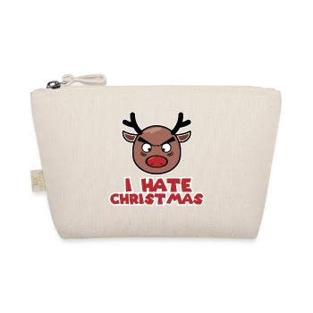 I hate Christmas Grantiger Rudolph Funny gift - Organic Pouch - nature - Front