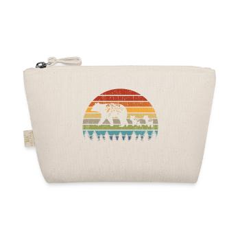 Retro Mama Bear Kids Animal America Nature Gift - Organic Pouch - nature - Front