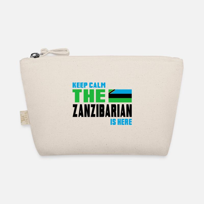 Keep Calm Design / Geschenk Tansania - Bio-Täschchen - Natur