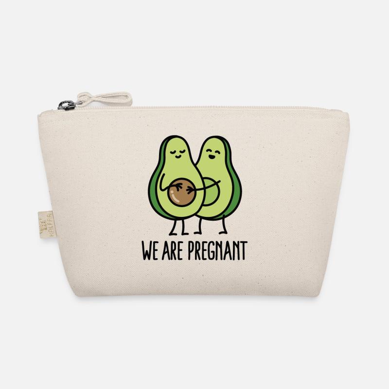 We are pregnant - Avocado - Bio-Täschchen - Natur