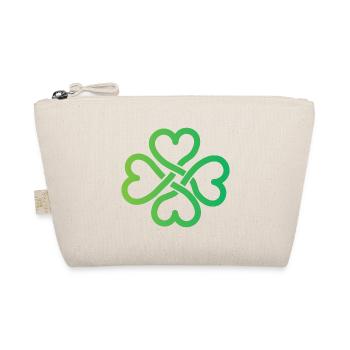 Keltisches Symbol Shamrock Klee Keltischer Knoten - Bio-Täschchen - Natur - Vorne
