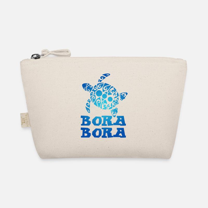 Polynesia Bora Bora Bora Turtle Tribal Tatto Organic Pouch