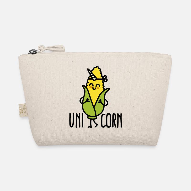 Wannabe uni-corn ( Unicorn ) - Bio-Täschchen - Natur