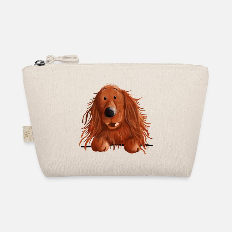 Neugieriger Irish Setter - Bio-Täschchen - Natur