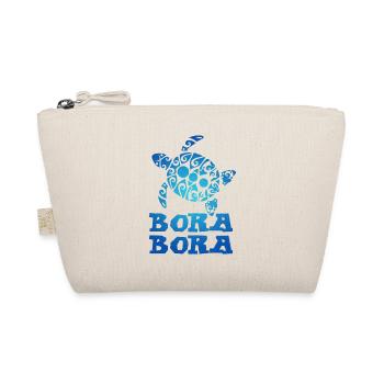 Polynesia Bora Bora Bora Turtle Tribal Tatto - Organic Pouch - nature - Front