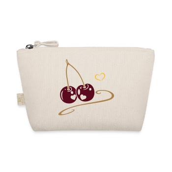 Two cherries with hearts, in love. - Organic Pouch - nature - Front