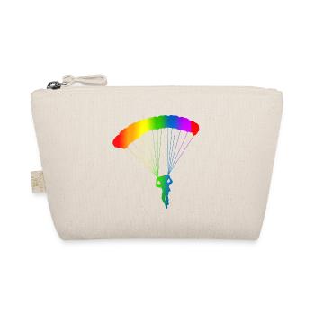 Bunter Fallschirm Regenbogen - Bio-Täschchen - Natur - Vorne