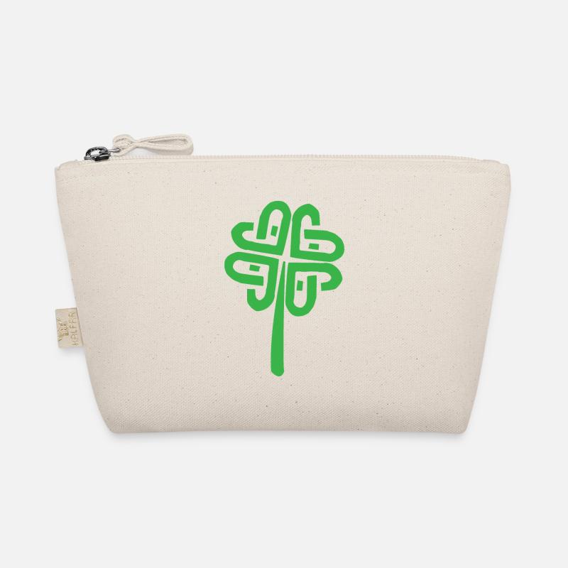 Celtic symbols cloverleaf symbol lucky gift Organic Pouch