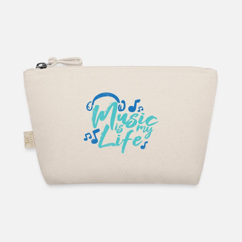 Music is my life headset music notes gift Organic Pouch