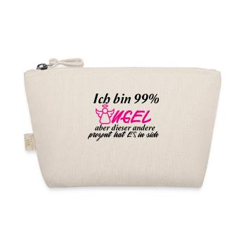 Ich bin 99 Prozent Engel... - Bio-Täschchen - Natur - Vorne