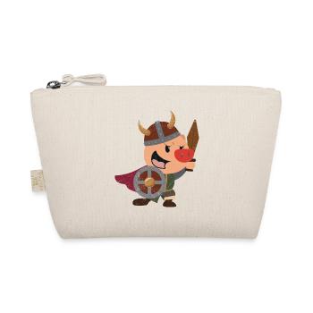 Wikinger Lustige Wikinger Schwein Geschenkidee - Bio-Täschchen - Natur - Vorne