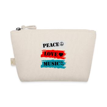Musique Peace Love Cadeau pour les mélomanes - Trousse biologique - nature - Devant