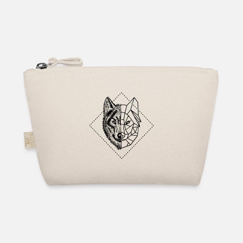 Wolf. Geometric. Abstract. Organic Pouch