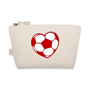 Ich Liebe Fussball Fussballfan Fussballer Herz - Bio-Täschchen - Natur - Vorne