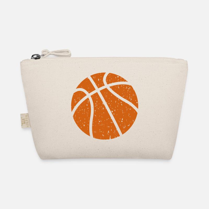 Basketball Used Look orange Bio-Täschchen