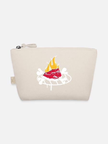 Steak with bones on the grill - Organic Pouch - nature - Front