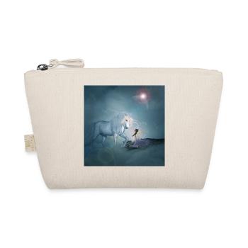 Wunderbares Einhorn mit Fee - Bio-Täschchen - Natur - Vorne