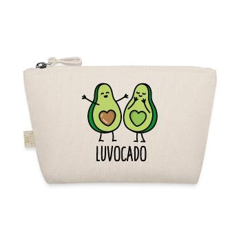 Luvocado love luv Kawaii cute avocado gift idea - Organic Pouch - nature - Front