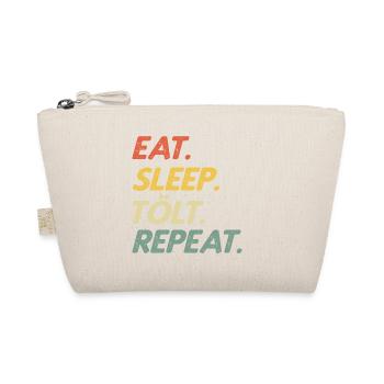 Eat Sleep Tölt Repeat - Horse Icelandic Gift - Organic Pouch - nature - Front