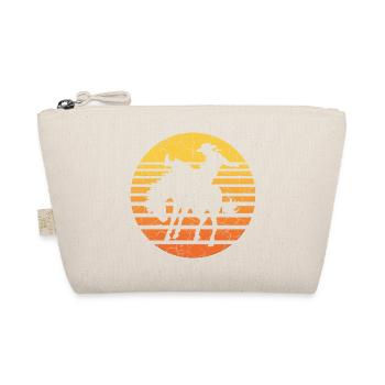 Cowboy rider in sunset - Organic Pouch - nature - Front