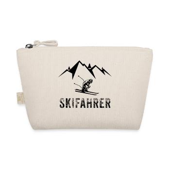 Skifahrer Skifahren - Bio-Täschchen - Natur - Vorne