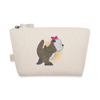 Sea otter girlfriend love couples gift idea - Organic Pouch - nature - Front