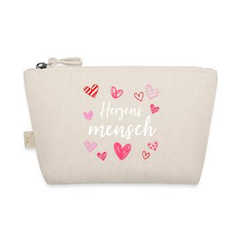 Herzensmensch Liebe Herzen Valentinstag Geschenk - Bio-Täschchen - Natur - Vorne