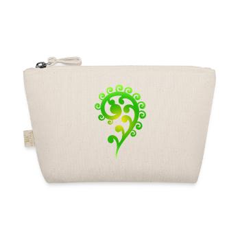 Maori Koru Art Tribal tattoo gift idea - Organic Pouch - nature - Front