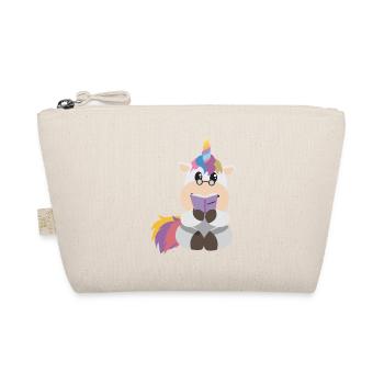 Licorne lisant une idée cadeau livre rat de bibliothèque - Trousse biologique - nature - Devant