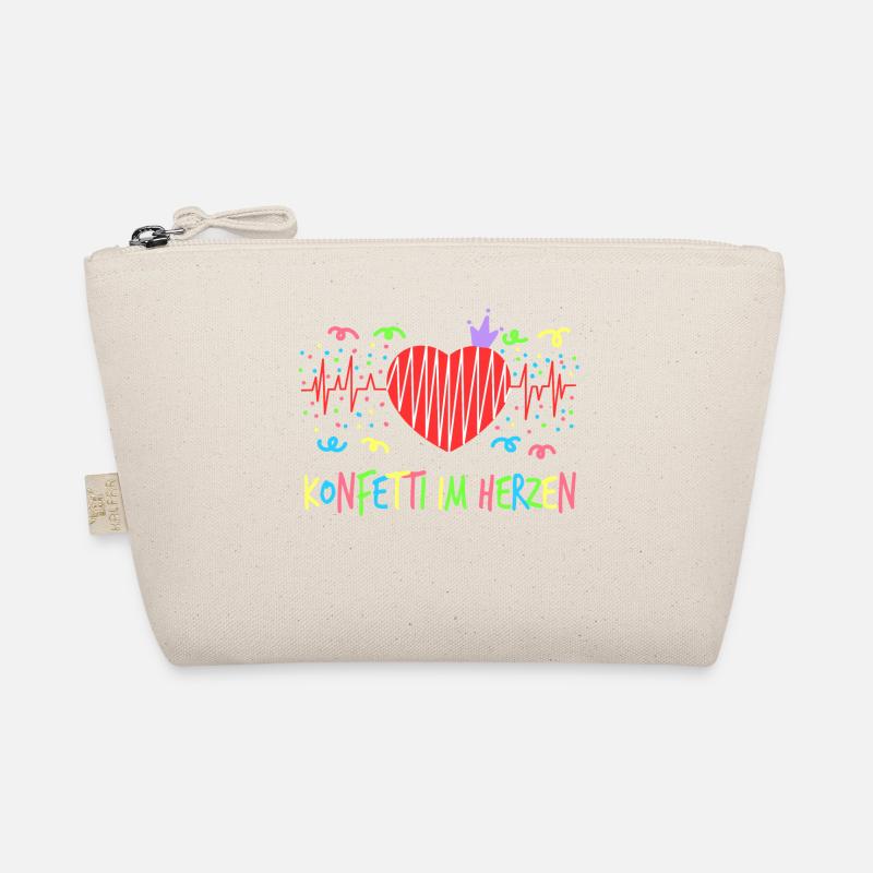Colorful Tee "Konfetti Im Herzen" Which Means " Organic Pouch