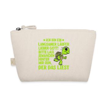 "Ich Bin Ein Langsamer Laufer Lieber Gott! Bitte - Organic Pouch - nature - Front